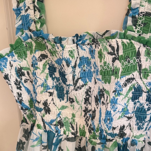 Peter Som Blue and Green Floral Dress - Picture 4 of 6